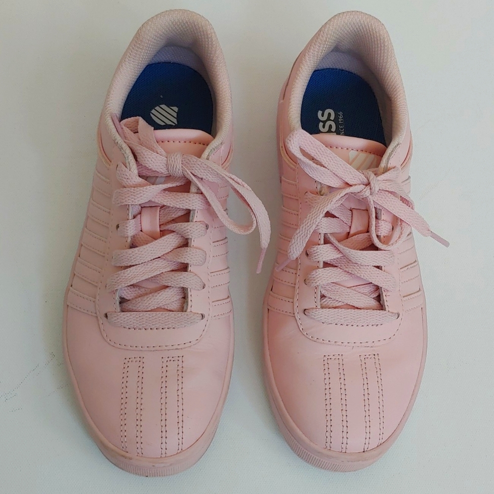 K-Swiss light pink leather shoes,  size 6